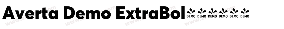 Averta Demo ExtraBol字体转换